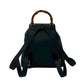 GUCCI Backpack leather Navy Bamboo