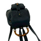 GUCCI Backpack leather Navy Bamboo
