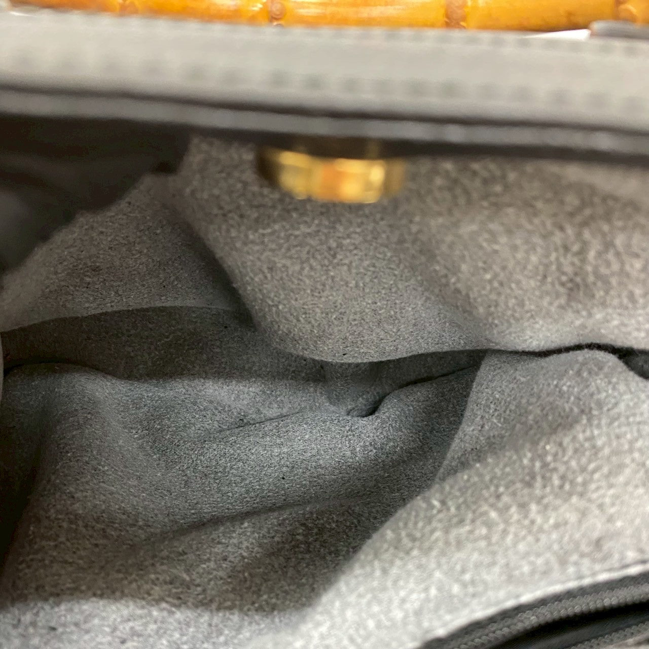 GUCCI Handbag leather black Bamboo