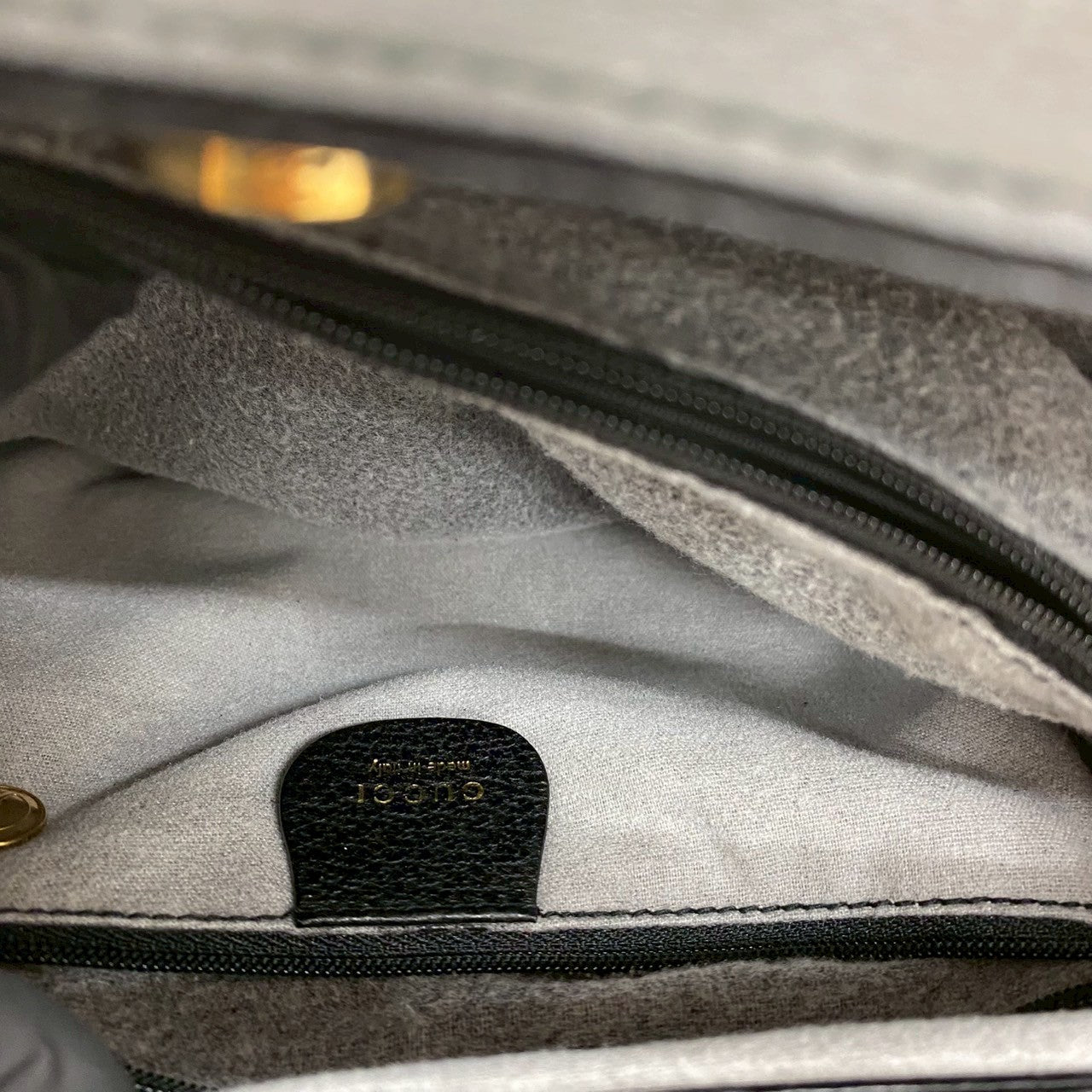 GUCCI Handbag leather black Bamboo