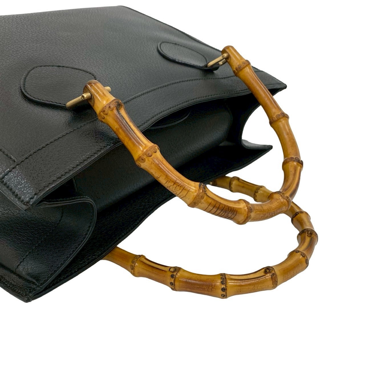 GUCCI Handbag leather black Bamboo