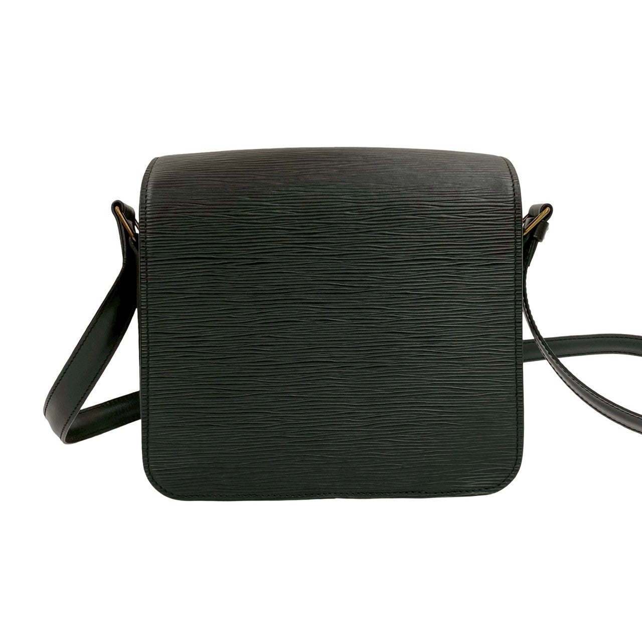 LOUIS VUITTON Shoulder Bag leather black Epi Saint-Cloud