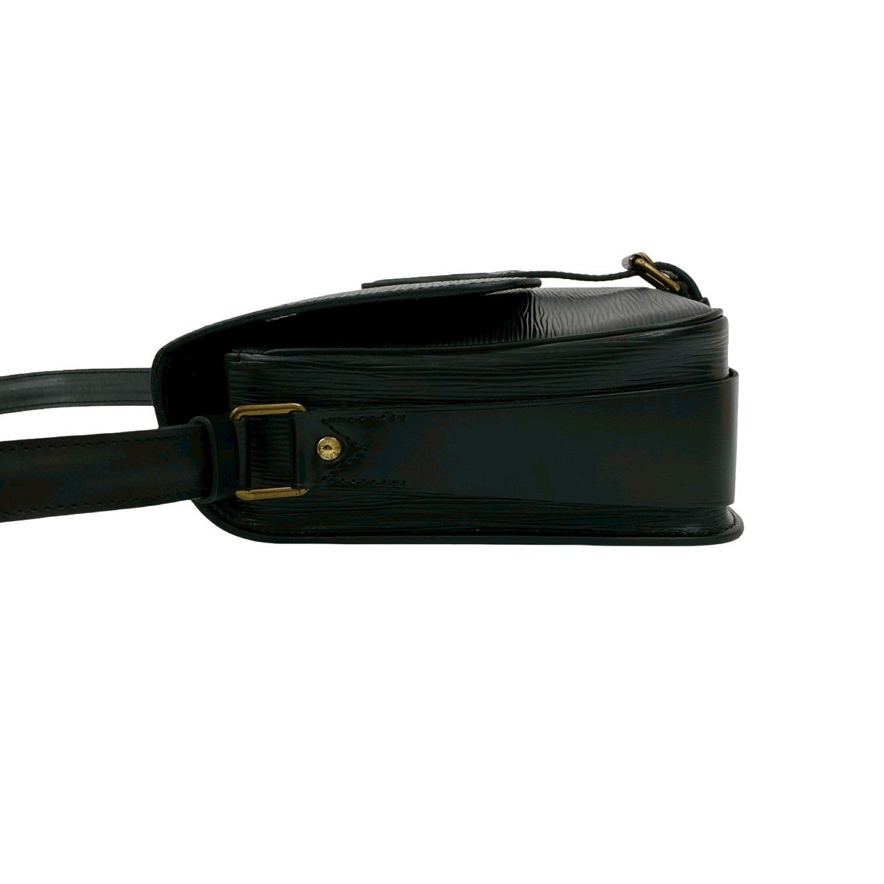 LOUIS VUITTON Shoulder Bag leather black Epi Saint-Cloud