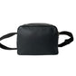 LOUIS VUITTON Shoulder Bag leather black Taiga reporter