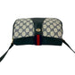 GUCCI Shoulder Bag leather Navy Sherry line