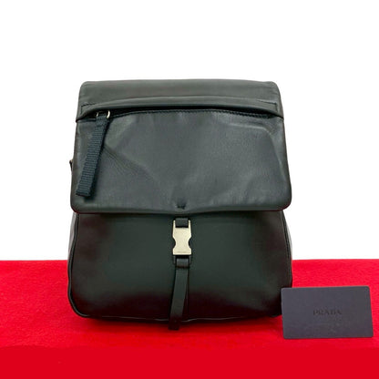 PRADA Backpack leather black