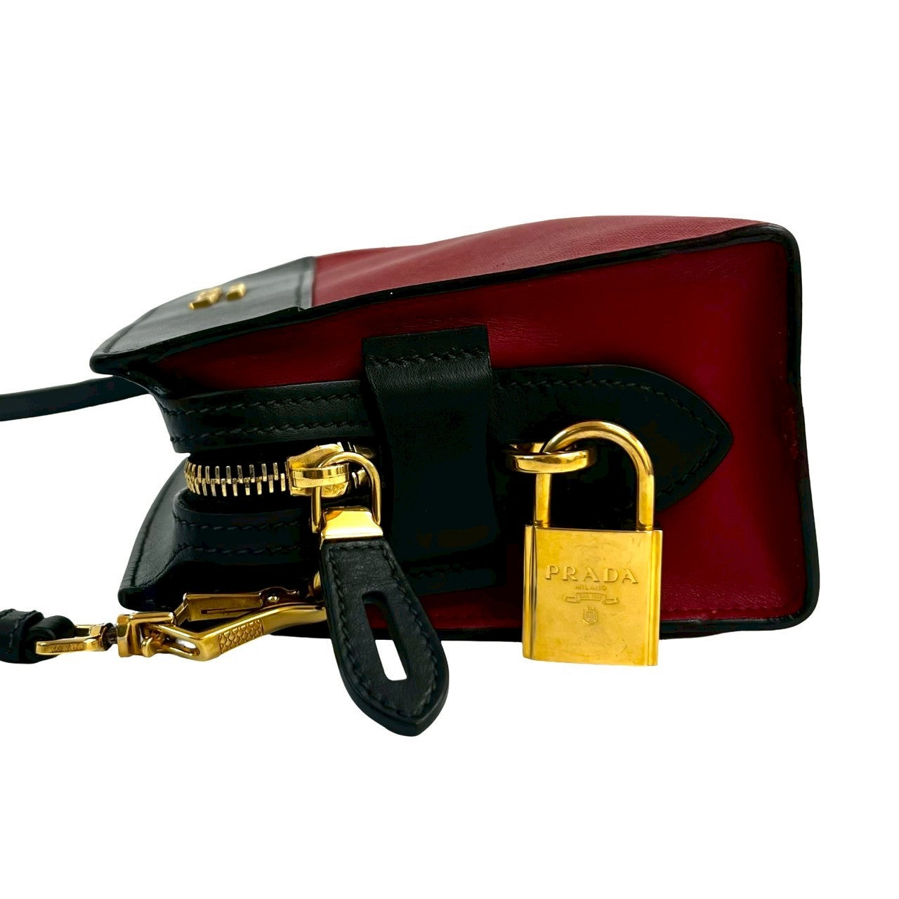 PRADA Shoulder Bag leather black Esplanade