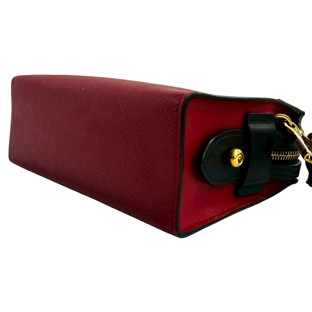 PRADA Shoulder Bag leather black Esplanade
