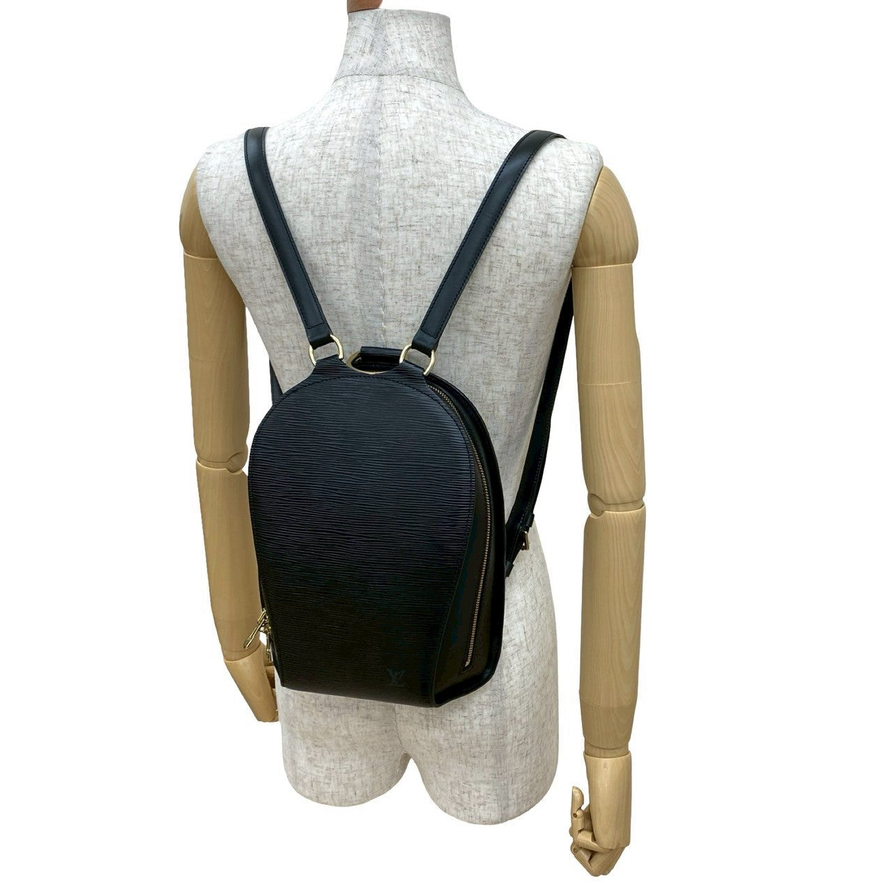 LOUIS VUITTON Backpack Epi Leather black Epi Mabillon