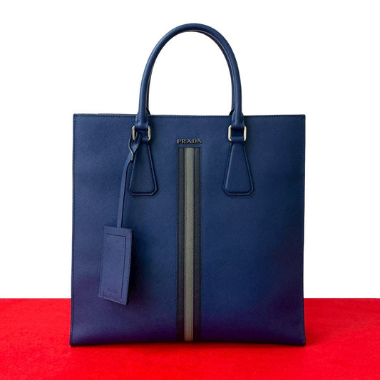 PRADA Handbag leather Navy