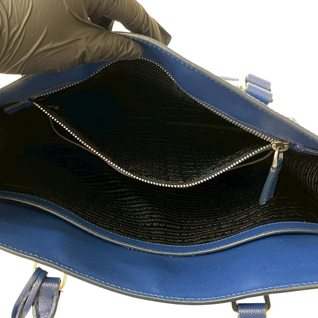 PRADA Handbag leather Navy