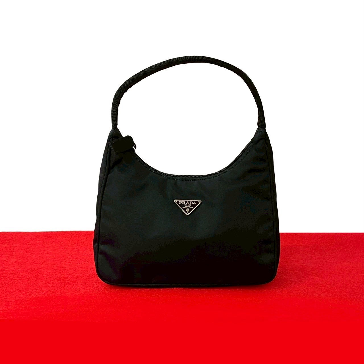 PRADA Handbag Nylon black