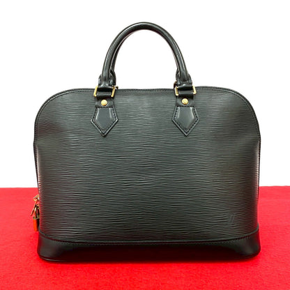LOUIS VUITTON Handbag Epi Leather black Epi Alma