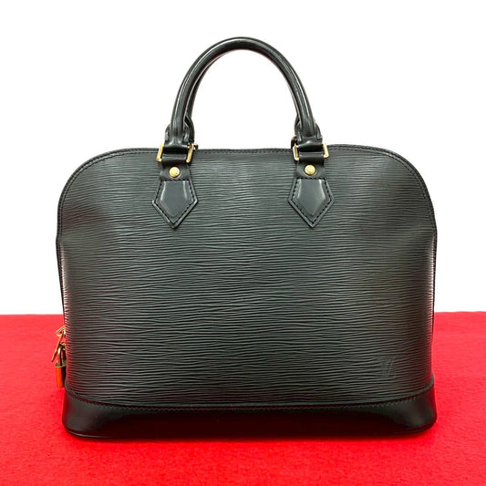 LOUIS VUITTON Handbag Epi Leather black Epi Alma