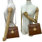GUCCI Shoulder Bag Calfskin Brown