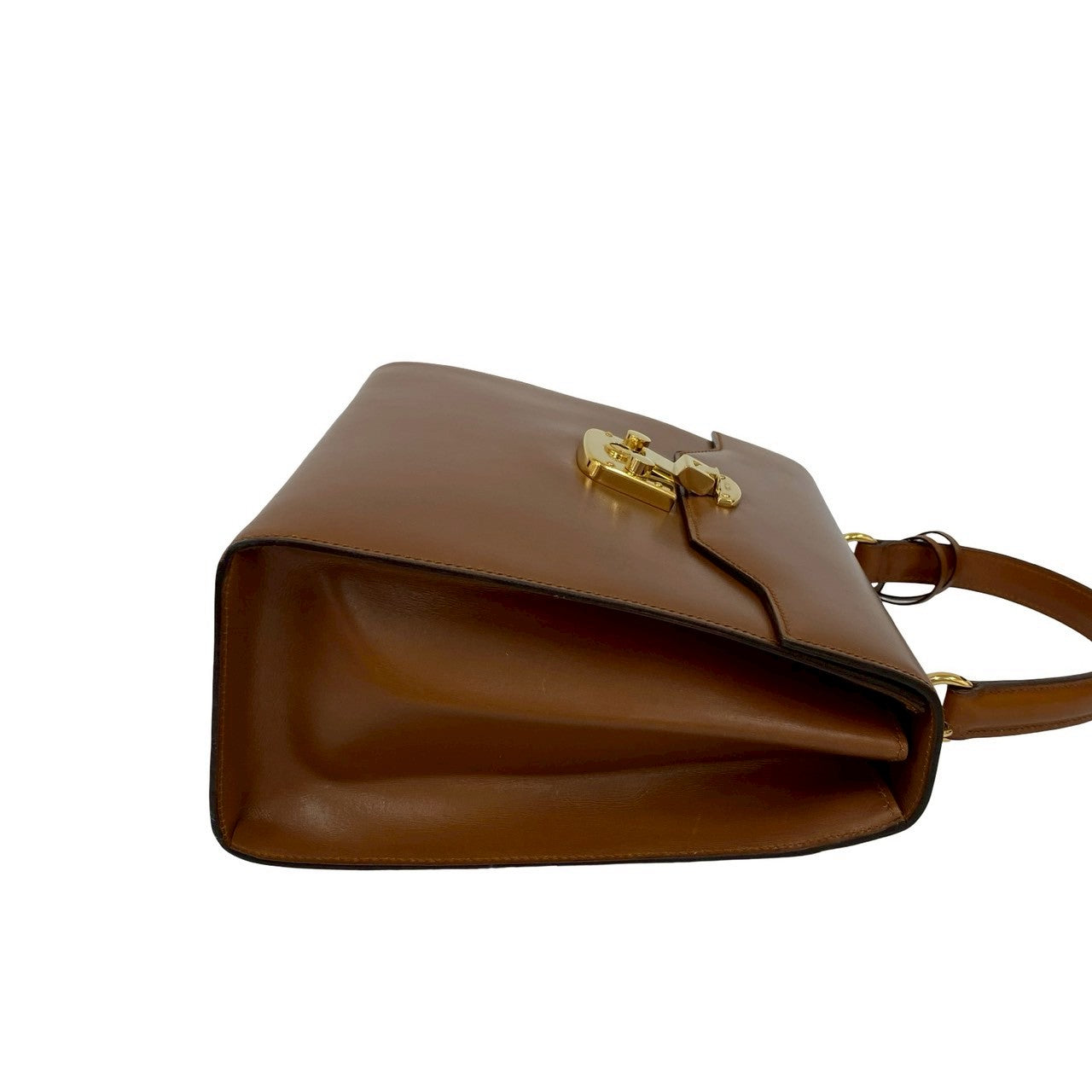 GUCCI Shoulder Bag Calfskin Brown
