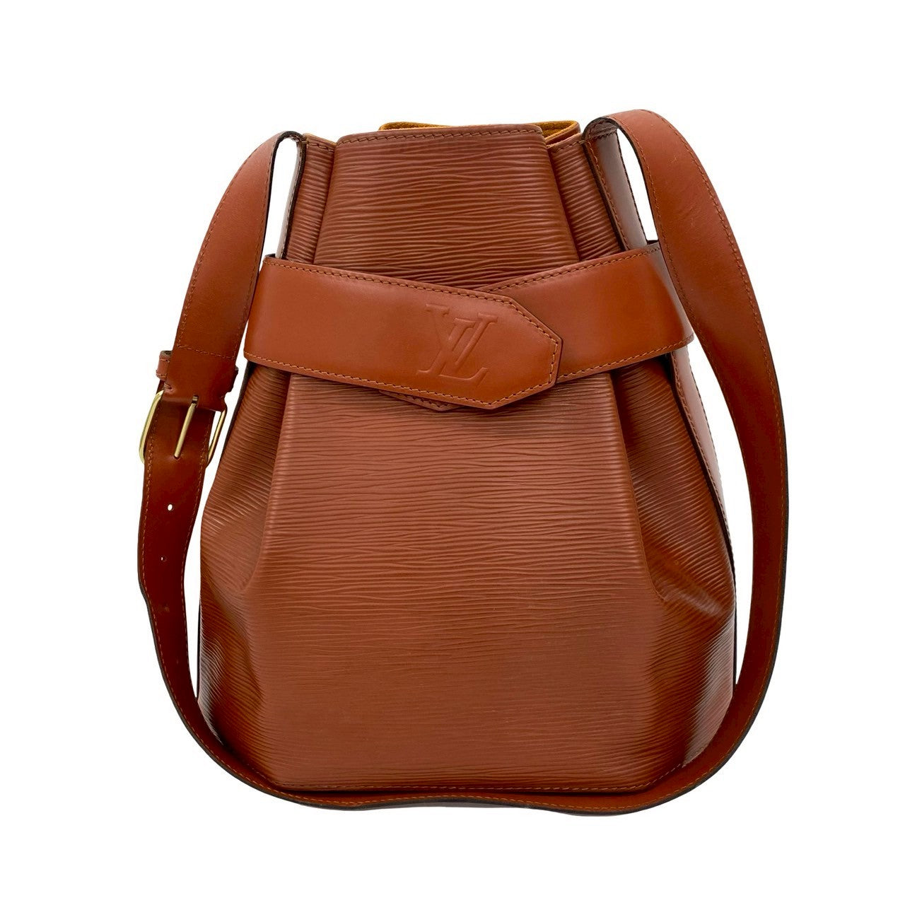 LOUIS VUITTON Shoulder Bag leather Brown Epi Sack de Paul
