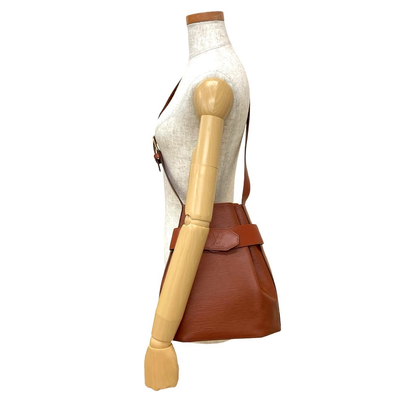 LOUIS VUITTON Shoulder Bag leather Brown Epi Sack de Paul