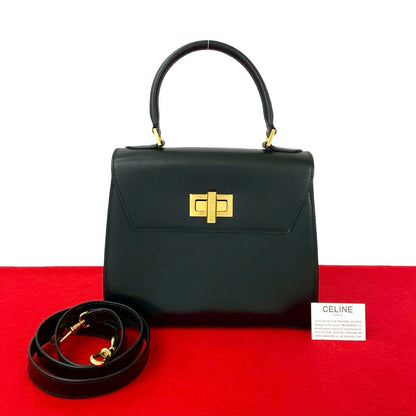 CELINE Shoulder Bag Calfskin black