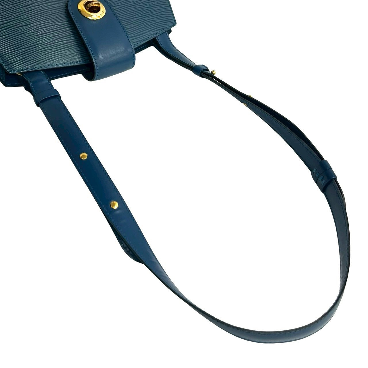 LOUIS VUITTON Shoulder Bag leather blue Epi Cluny