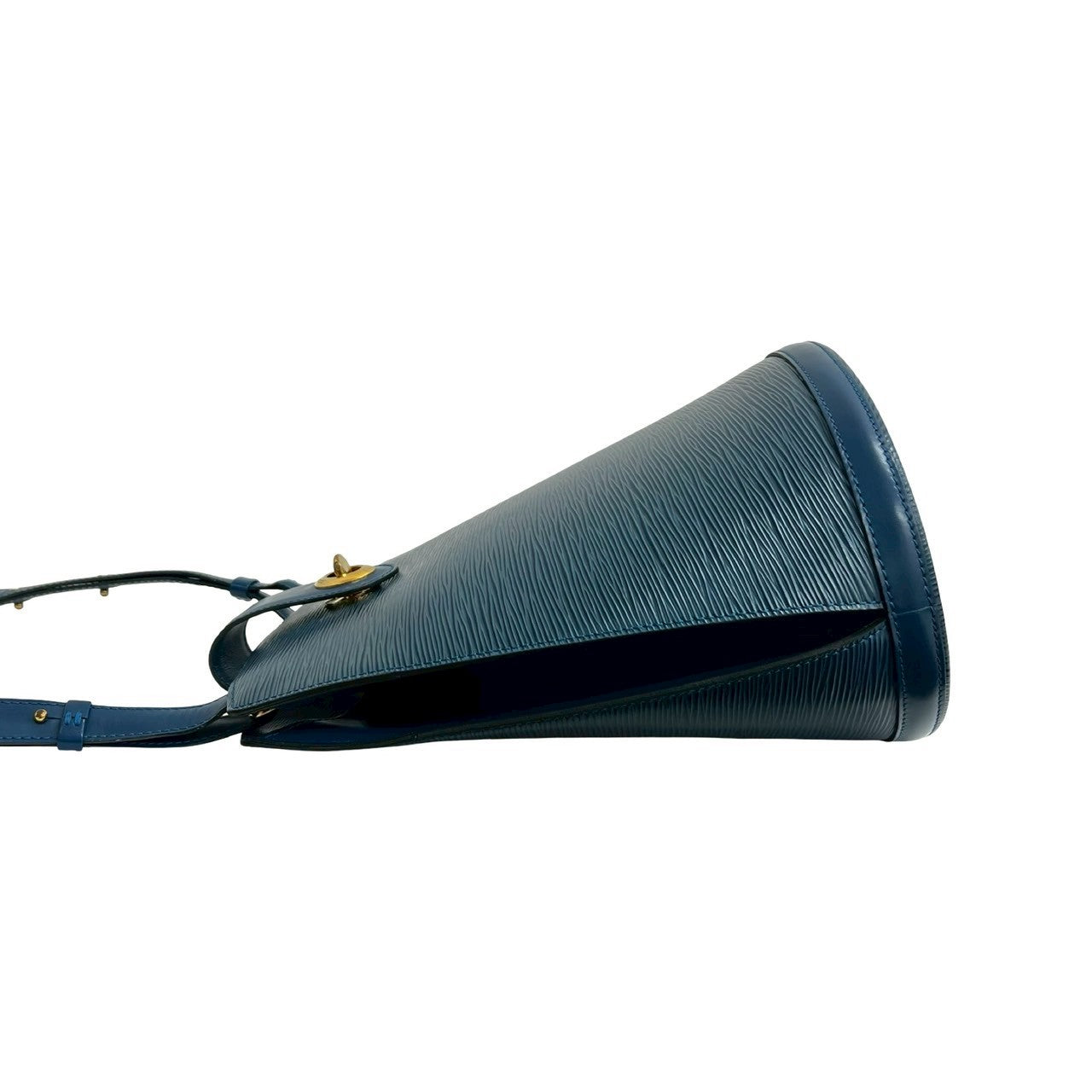 LOUIS VUITTON Shoulder Bag leather blue Epi Cluny