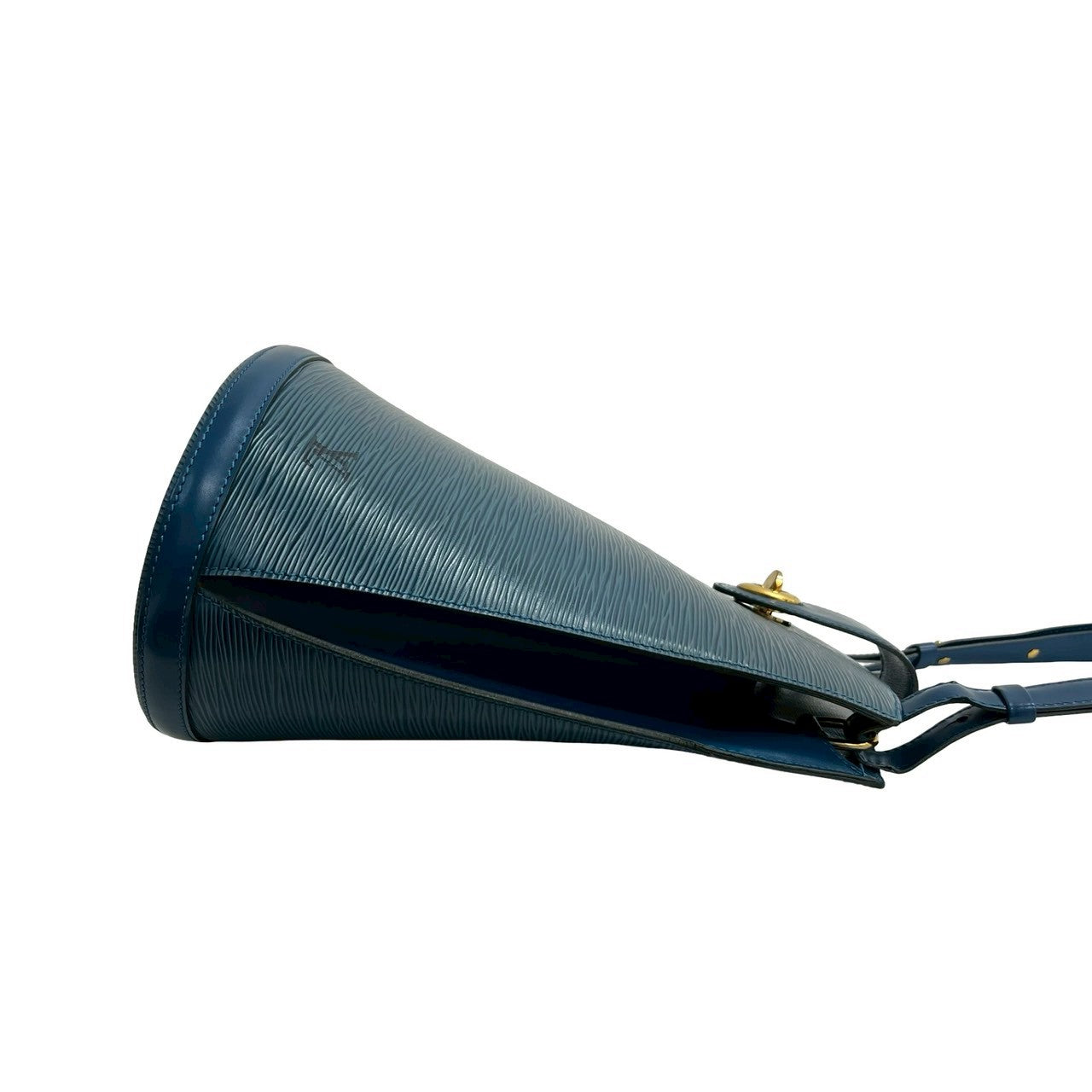 LOUIS VUITTON Shoulder Bag leather blue Epi Cluny