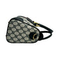 GUCCI Handbag leather Navy Sherry line