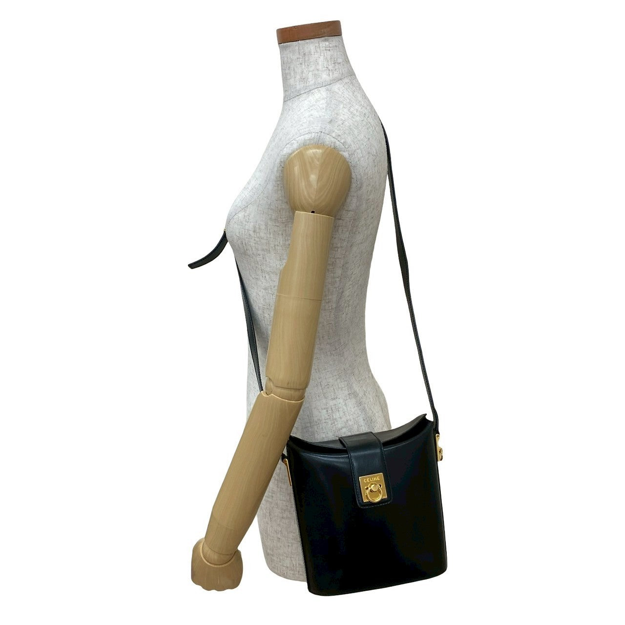 CELINE Shoulder Bag Calfskin black
