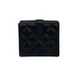 CHANEL Bifold Wallet lambskin black Matrasse