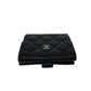 CHANEL Bifold Wallet lambskin black Matrasse