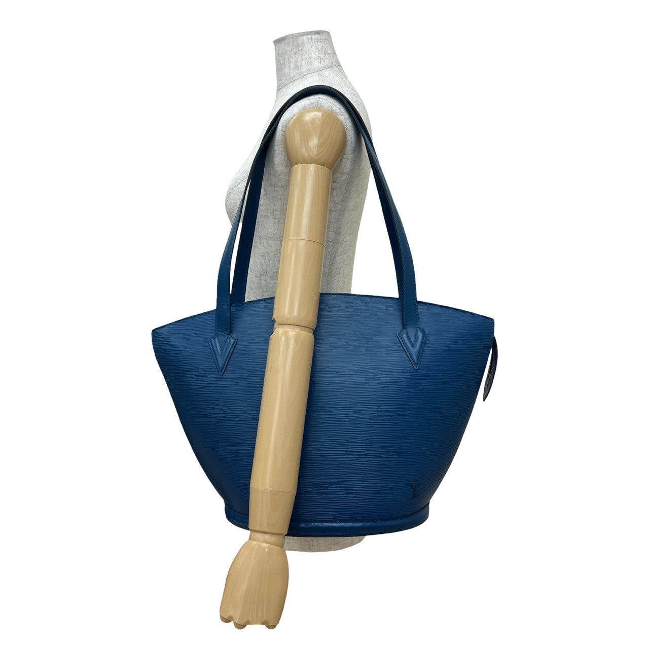 LOUIS VUITTON Tote Bag leather blue Epi Sunjack shopping