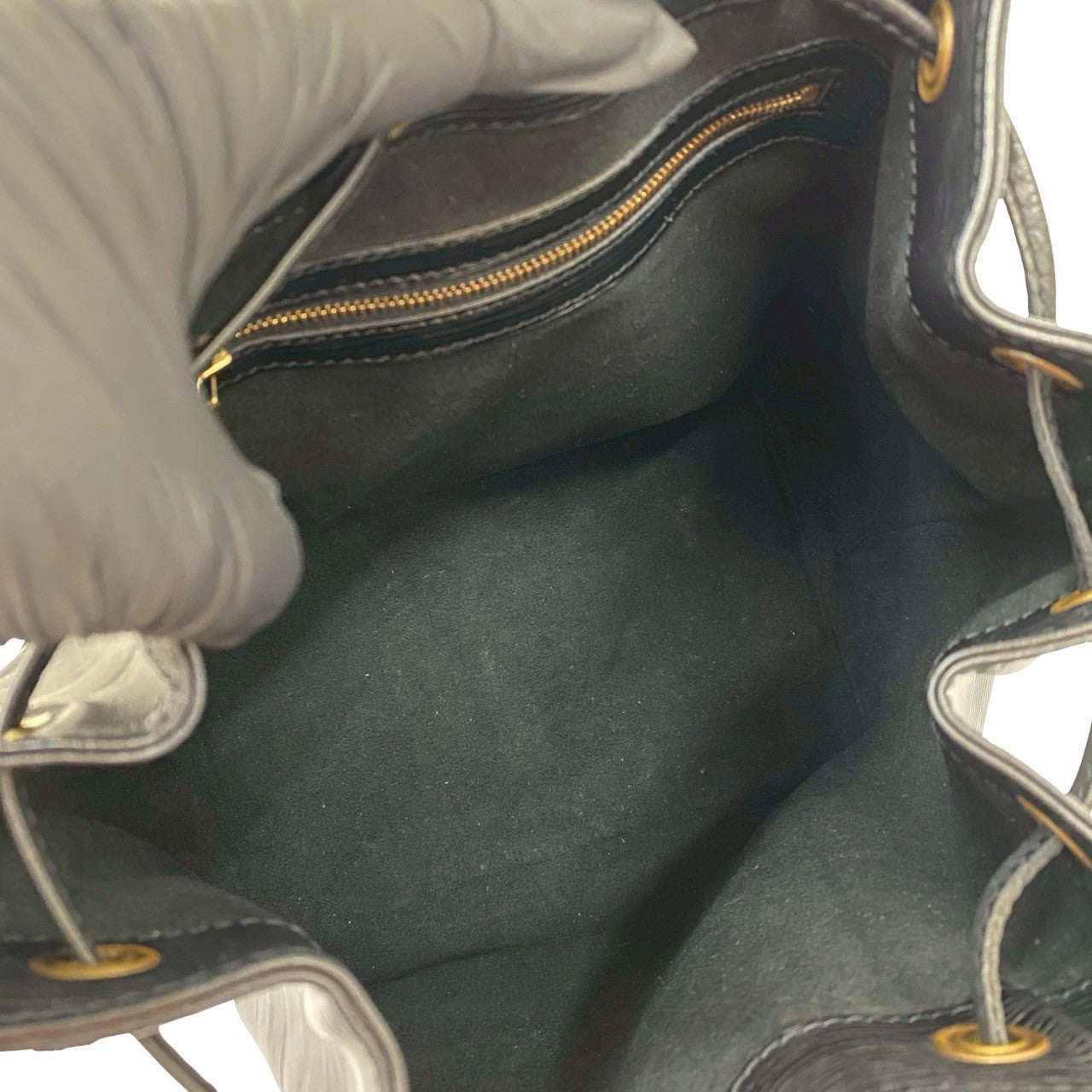 LOUIS VUITTON Shoulder Bag Epi Leather black Epi Petit Noe