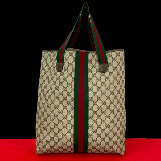 GUCCI Tote Bag leather Brown Sherry line