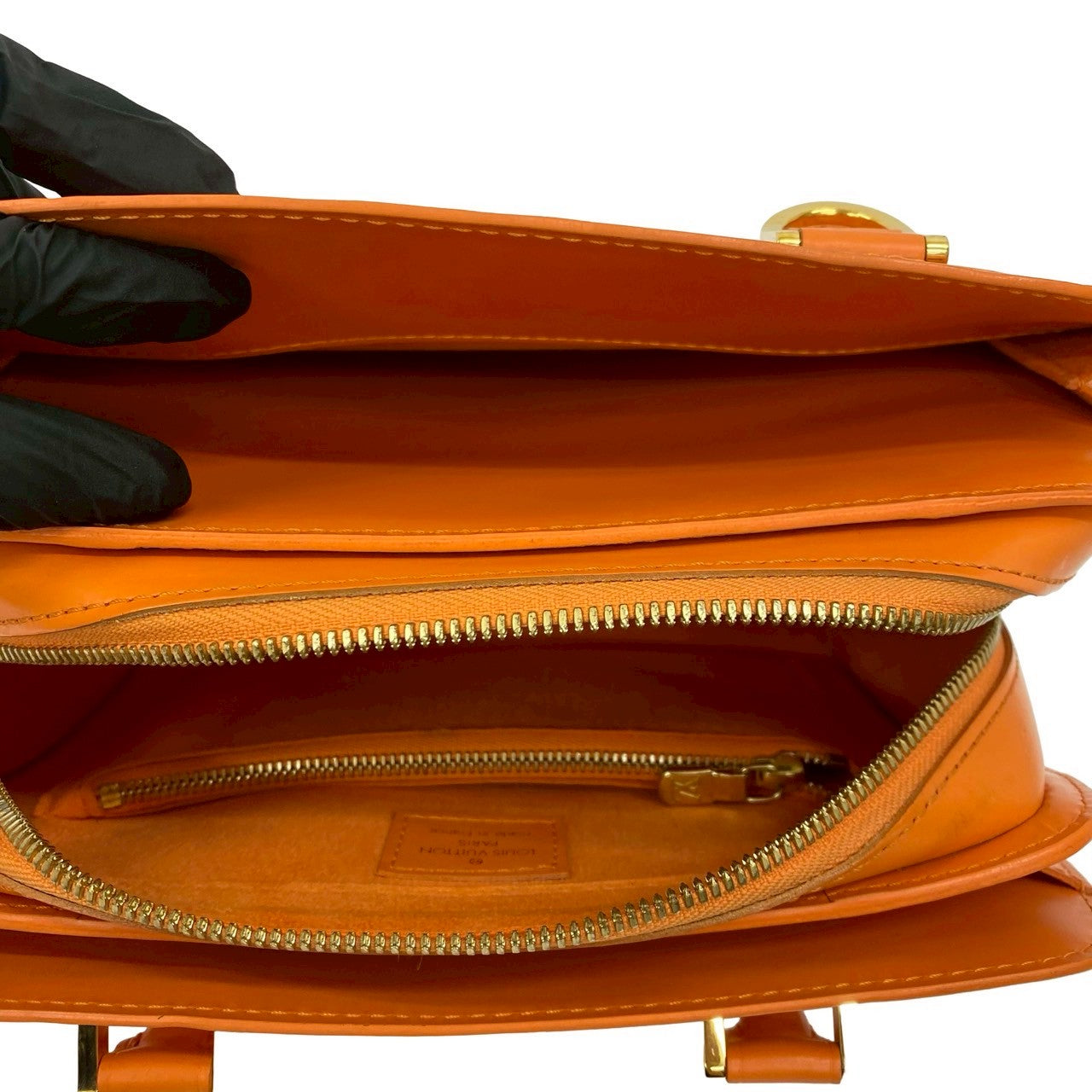 LOUIS VUITTON Handbag Epi Leather Orange Epi Ponneuf