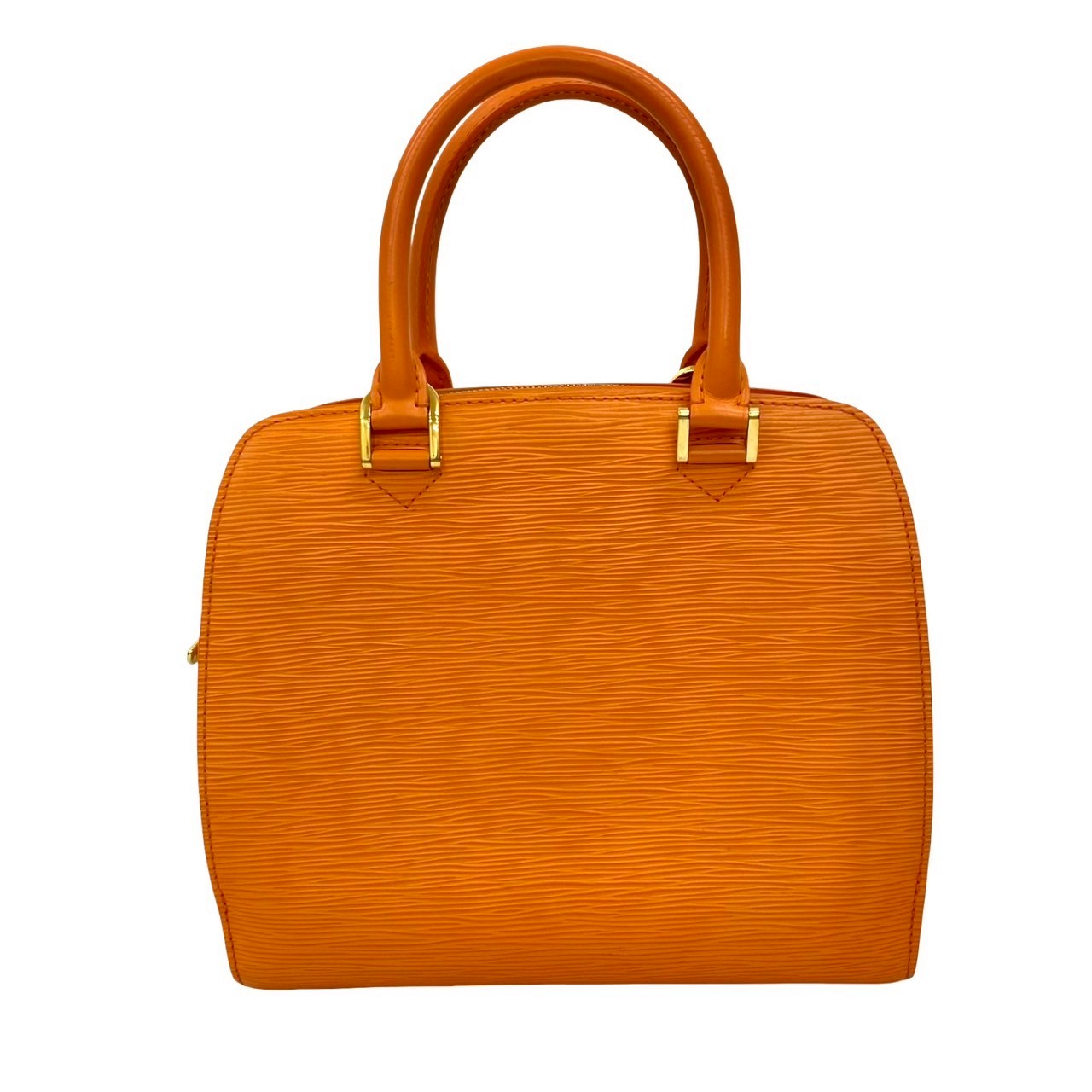 LOUIS VUITTON Handbag Epi Leather Orange Epi Ponneuf