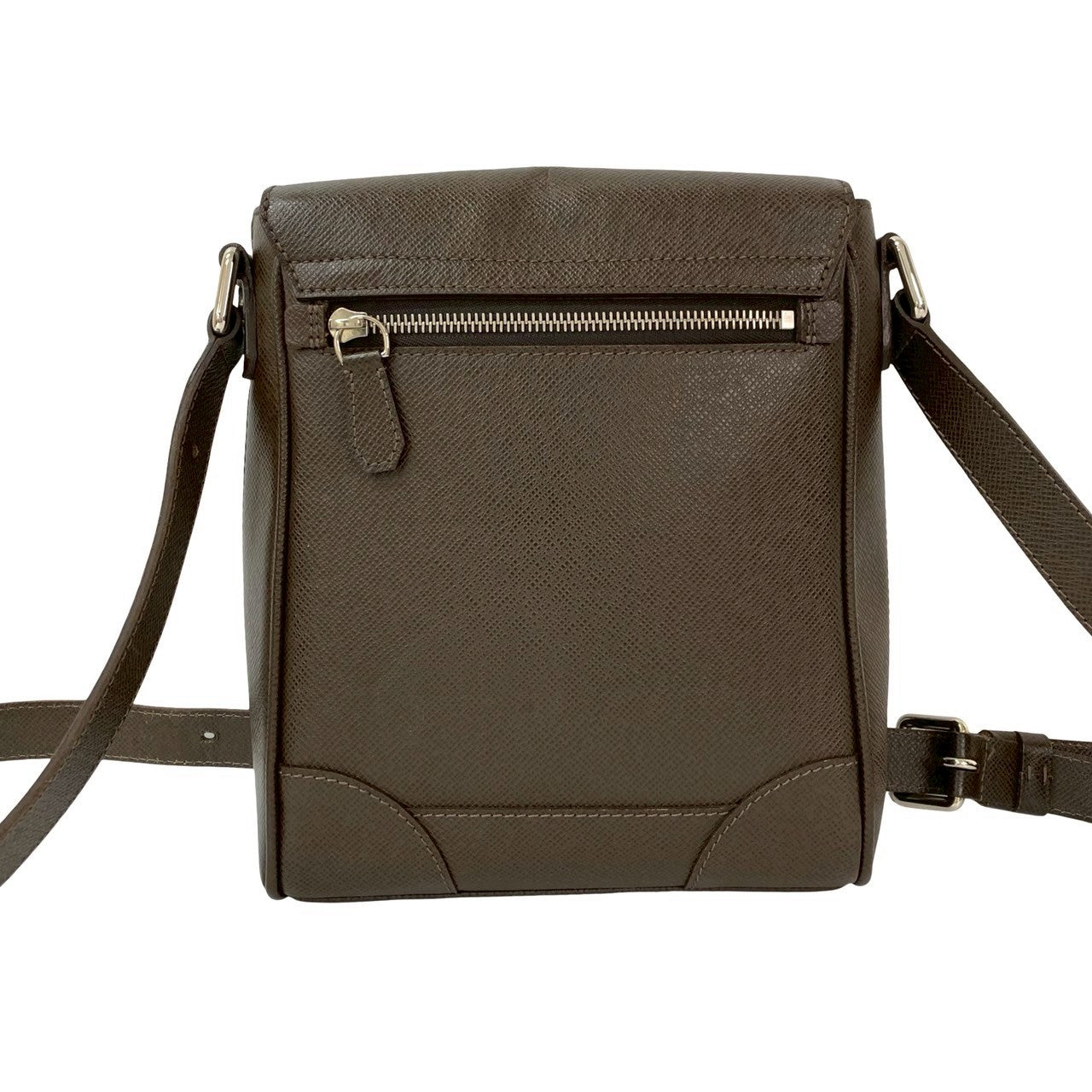 LOUIS VUITTON Shoulder Bag leather Brown Taiga Luka
