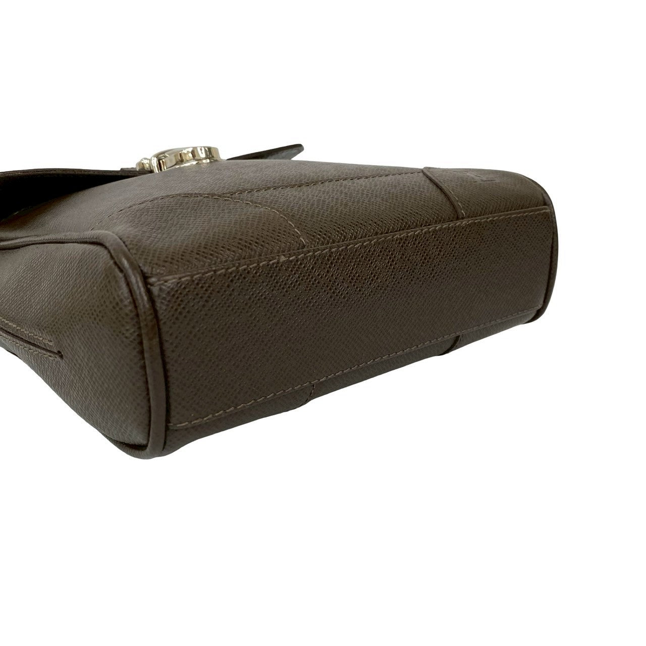 LOUIS VUITTON Shoulder Bag leather Brown Taiga Luka