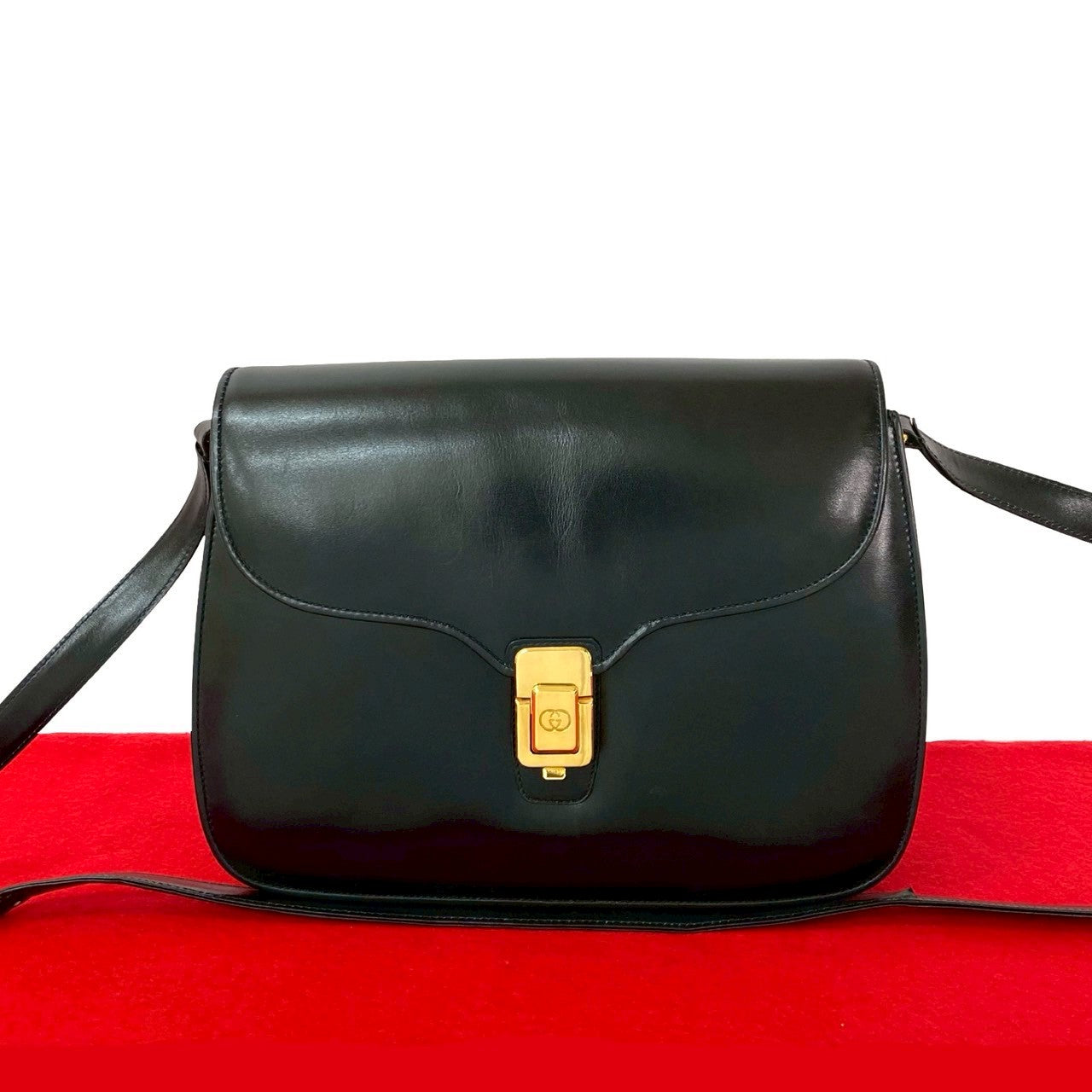 GUCCI Shoulder Bag Calfskin black