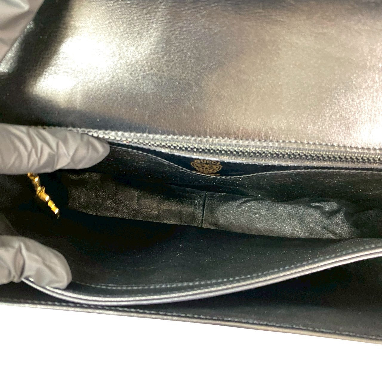 GUCCI Shoulder Bag Calfskin black