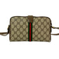 GUCCI Shoulder Bag leather Brown Sherry line