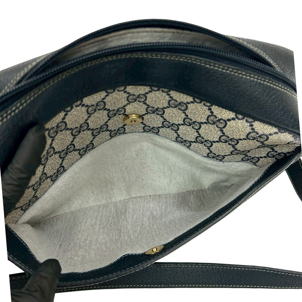 GUCCI Shoulder Bag leather Navy