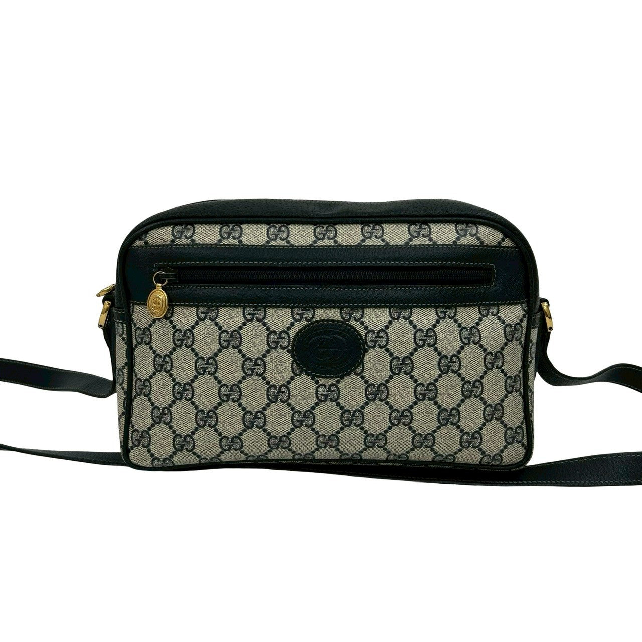 GUCCI Shoulder Bag leather Navy