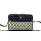 GUCCI Shoulder Bag leather Navy Sherry line