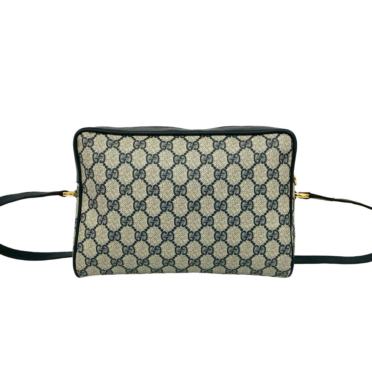 GUCCI Shoulder Bag leather Navy Sherry line
