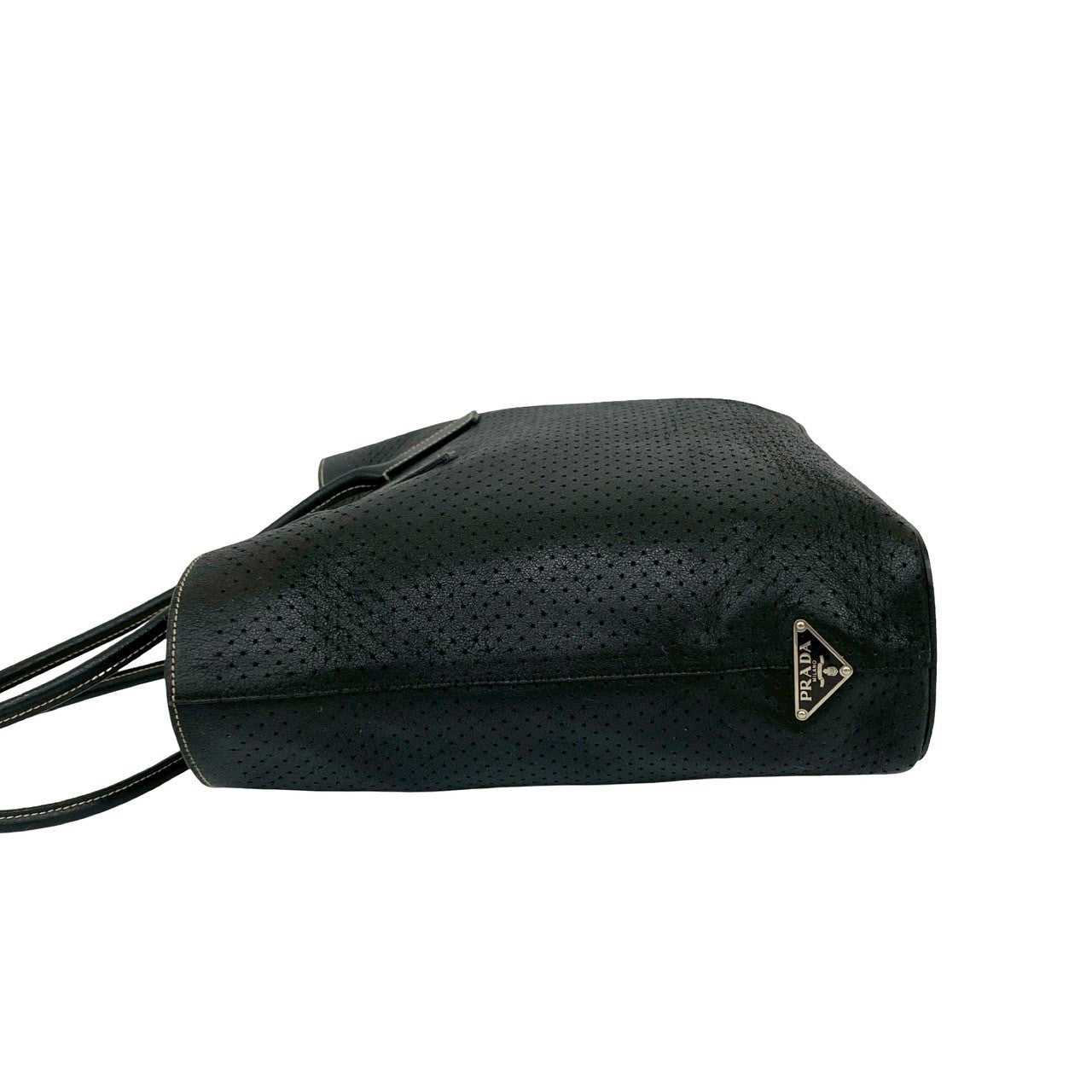 PRADA Tote Bag leather black