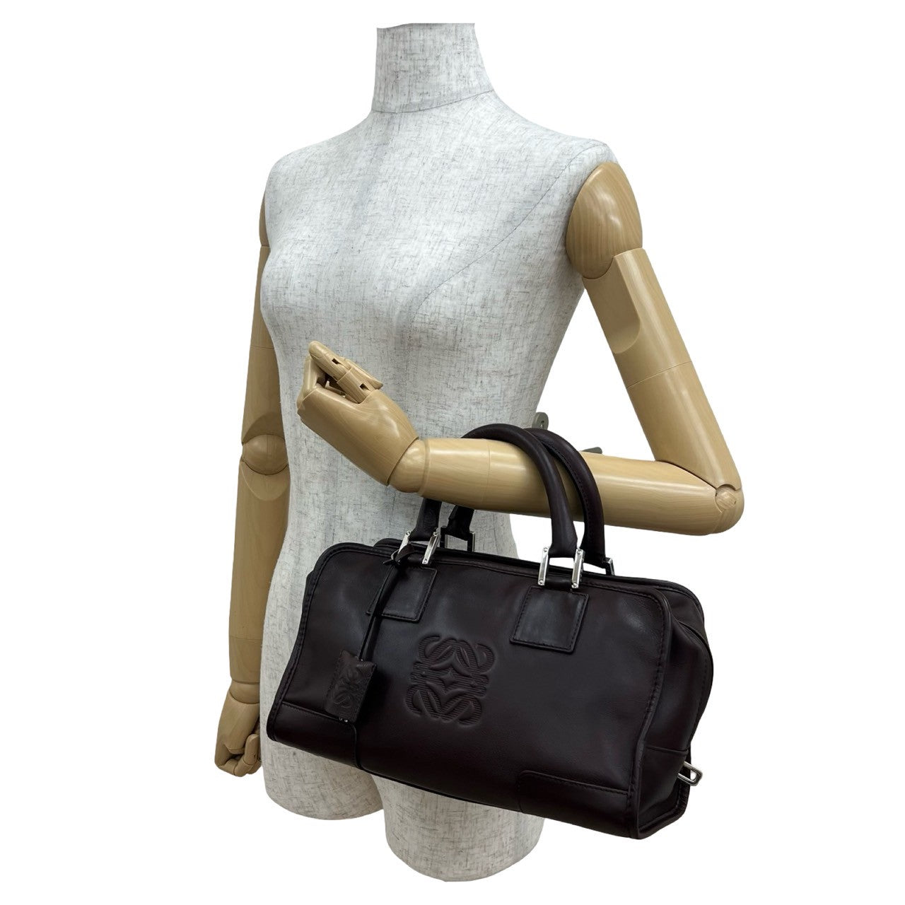LOEWE Handbag leather Brown Amazona 28