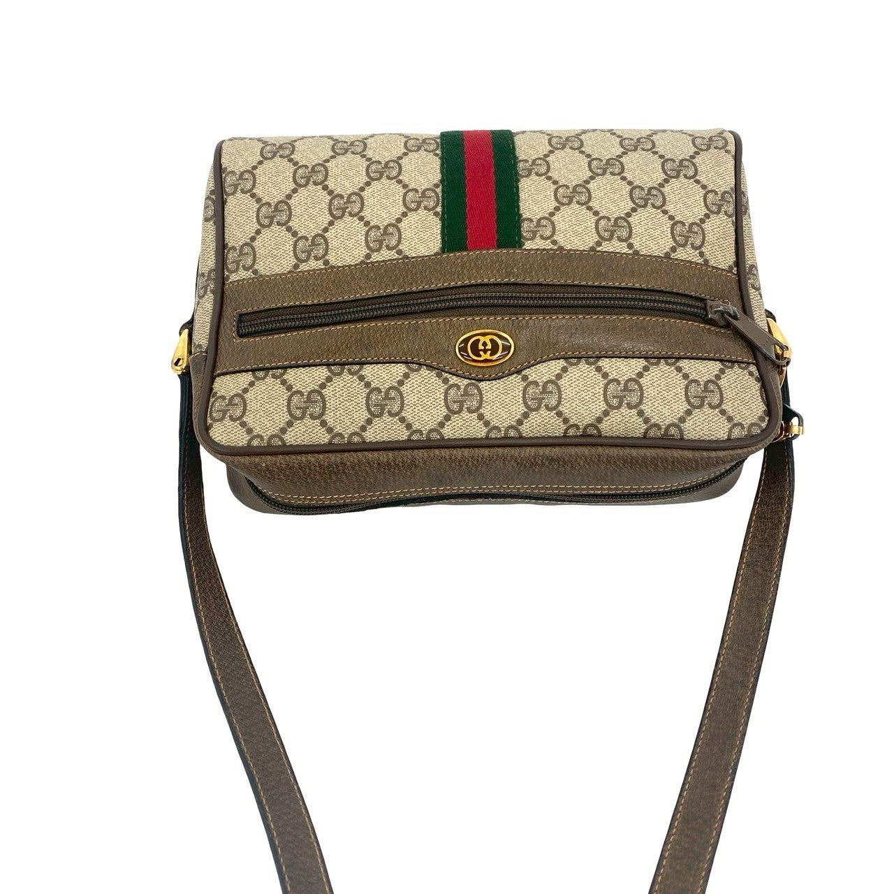 GUCCI Shoulder Bag leather Brown Sherry line