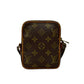 LOUIS VUITTON Shoulder Bag leather Brown Monogram Mini Danube