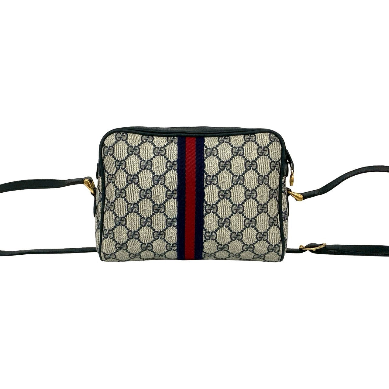 GUCCI Shoulder Bag leather Navy