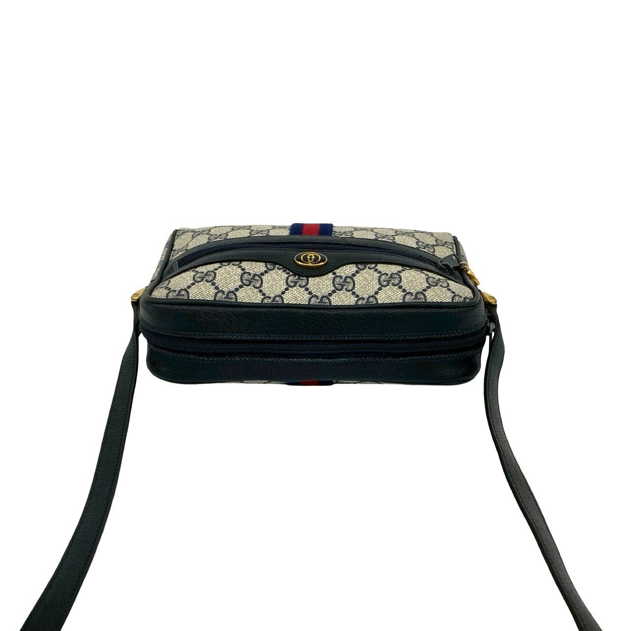 GUCCI Shoulder Bag leather Navy